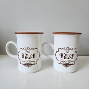 Vintage Churchill Staffordshire Earthenware Tea Mugs, Set Of 2‎